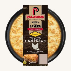 Palacios Spanish potato omelette with Chorizo, homemade recipe, medium size 600 gr