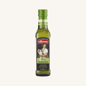 La Española Basil flavoured extra virgin olive oil (albahaca), from Andalusia, bottle 250 ml