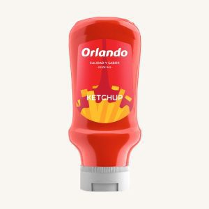Orlando Ketchup tomato sauce (salsa sabor tomate), from La Rioja, bottle 455g
