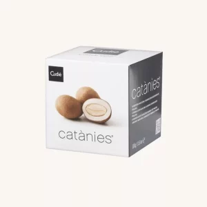 Cudié Catànies : Catanias (caramelized almonds coated with praline), Original, from Barcelona, box 100g